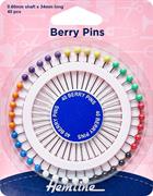 Plastic Head Berry Pins, Nickel